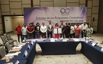 Firma del “Proyecto Celaya” con la Candidata Alma Alcaraz Hernández
