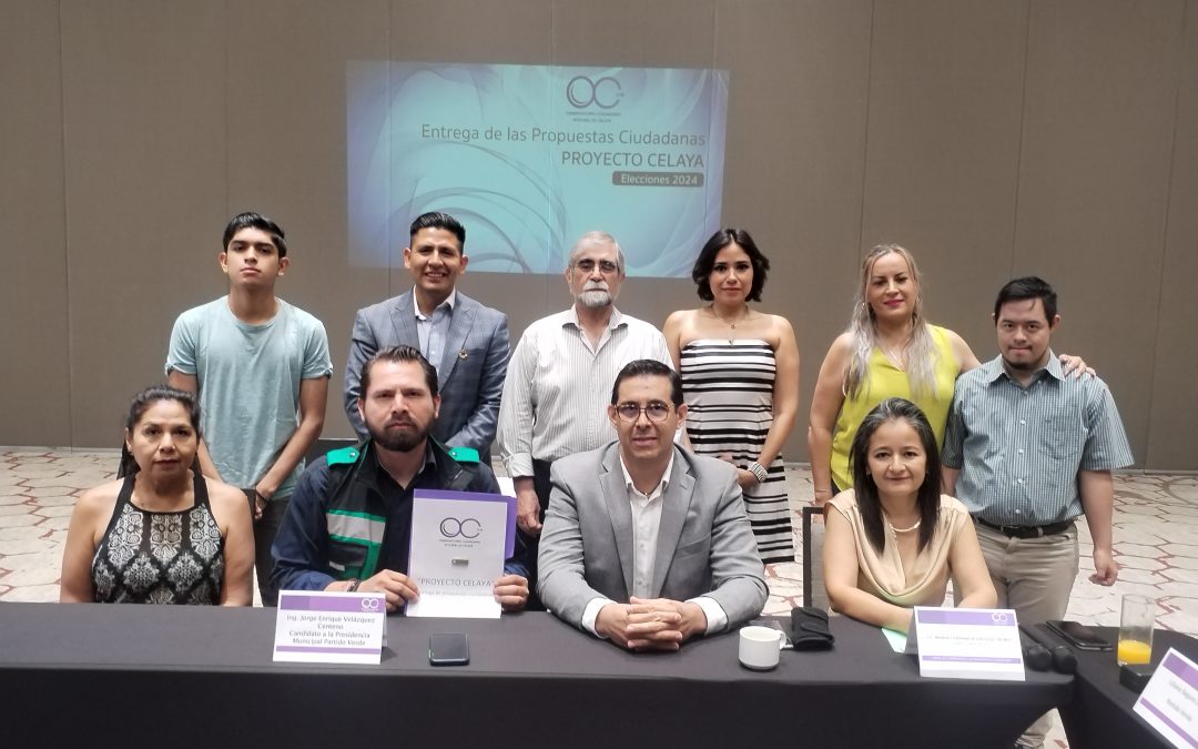 Firma del “Proyecto Celaya” con el Candidato Jorge Enrique Velázquez Centeno