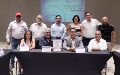 Firma del “Proyecto Celaya” con el Candidato Jorge Alberto Acuña Davalo